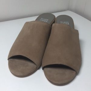 New Eileen Fisher slip on short heeled shoes